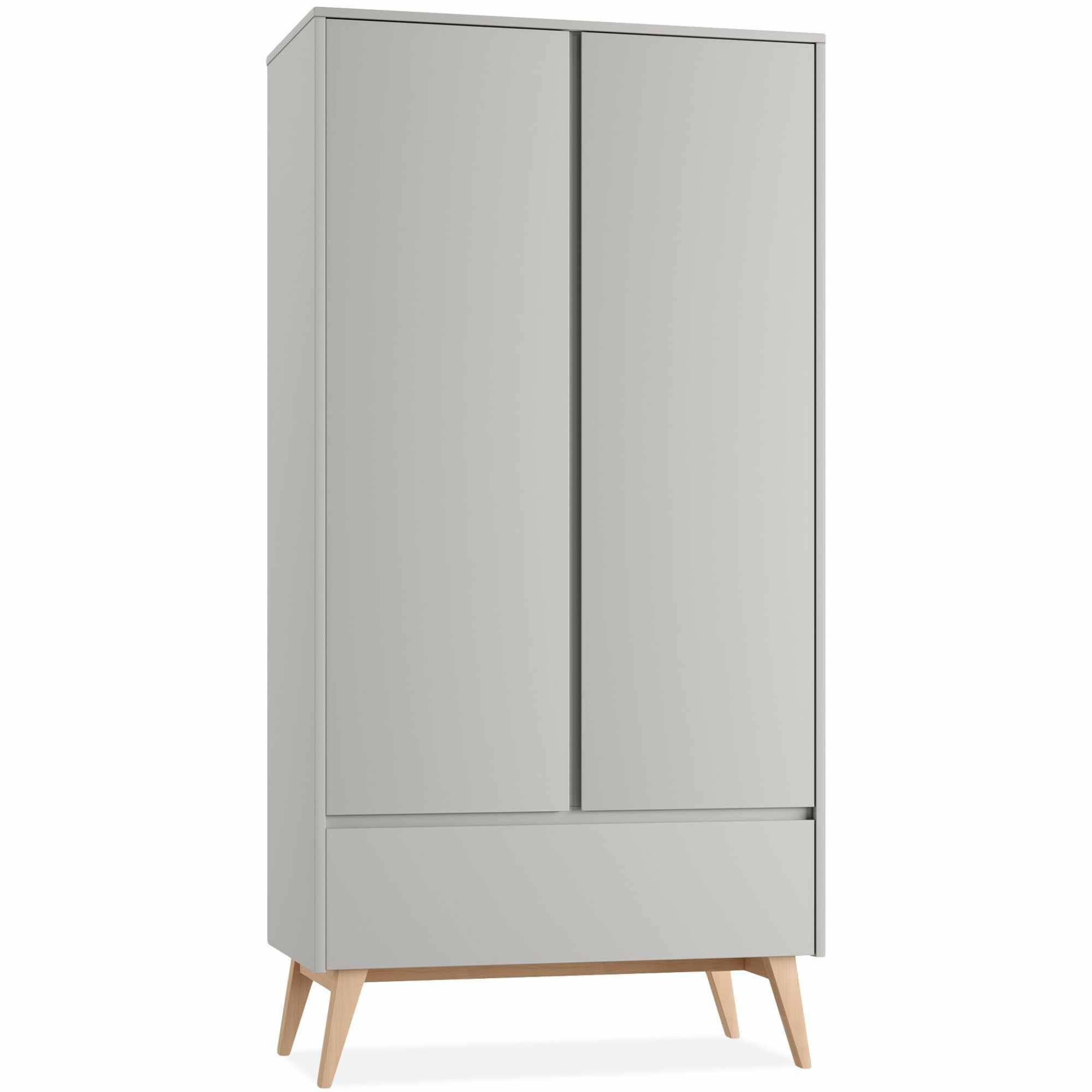 KINDERKLEIDERSCHRANK Dambi - Grau, Holz (100/200/53cm) - KONSIMO®