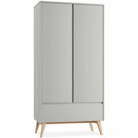 KINDERKLEIDERSCHRANK Dambi - Grau, Holz (100/200/53cm) - KONSIMO®