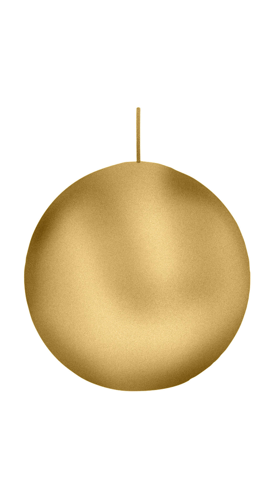 KUGELKERZEN Gold Ø 100 mm, 6 Stück - Goldfarben, Paraffin (10/10/10cm) - Wiedemann Kerzen