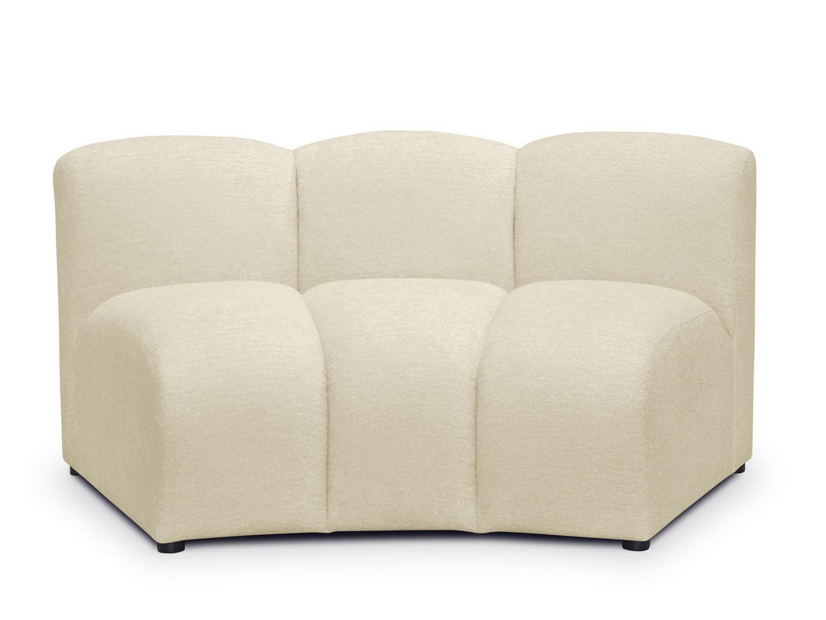 SOFAELEMENT Chenille Stoff Beige - Hellbraun/Schwarz, Holzwerkstoff/Kunststoff (147/70/89cm) - Makamii
