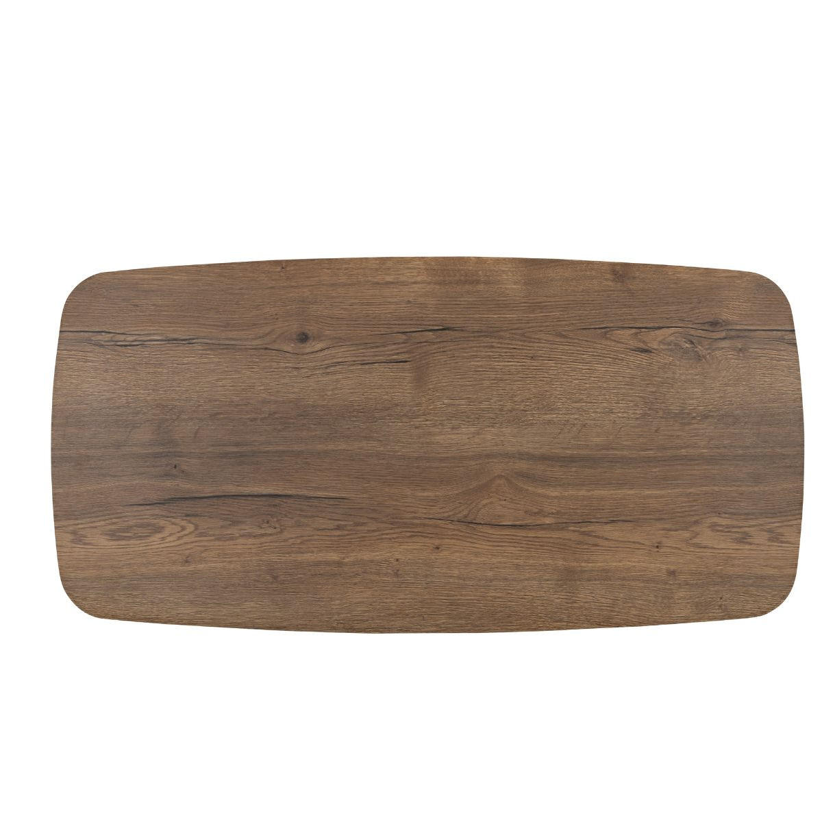 COUCHTISCH Jaimy – Dunkelbraun – dänisch oval – Melamin & Metall – 120 cm - Braun, Metall (120/60/35cm) - Giga Meubel