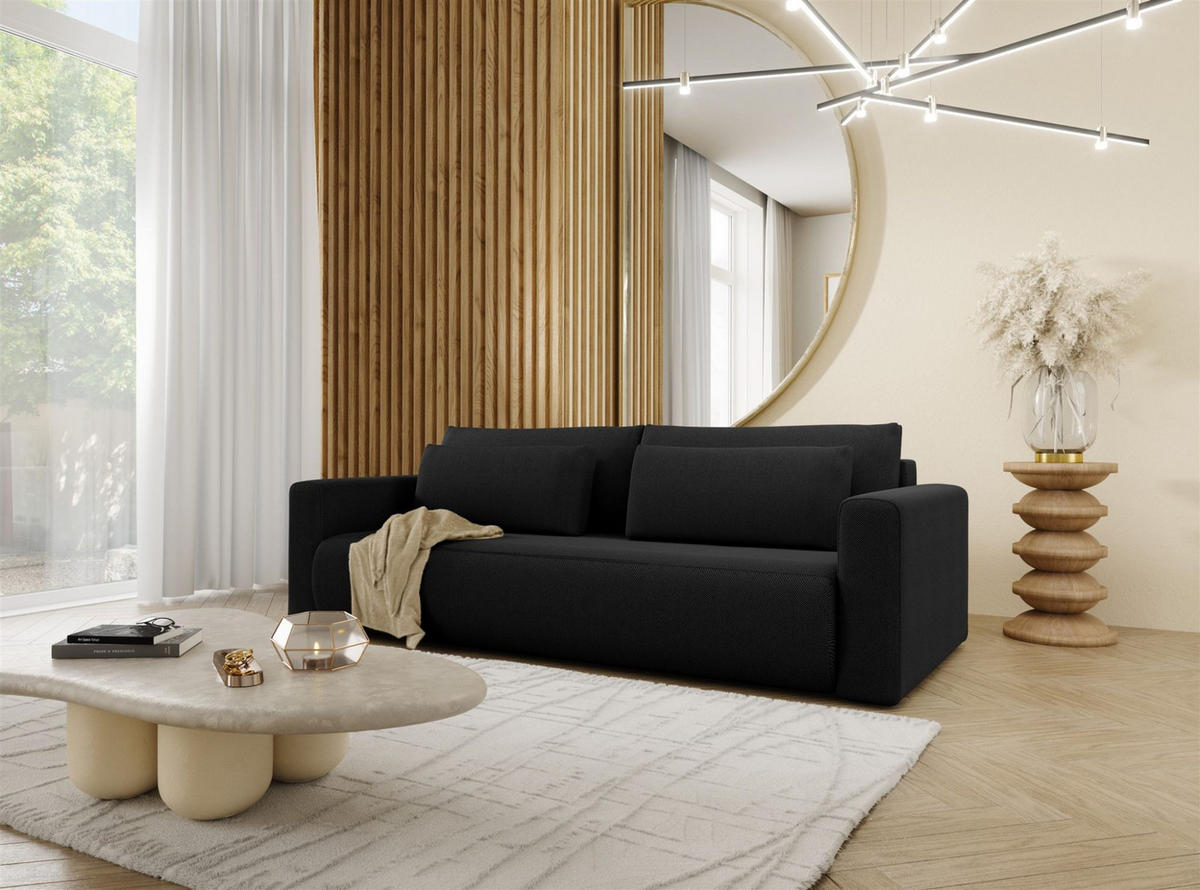SOFA Schlafsofa Chaira - Dunkelgrau, Holzwerkstoff/Textil (238/85/103cm) - Fun Möbel