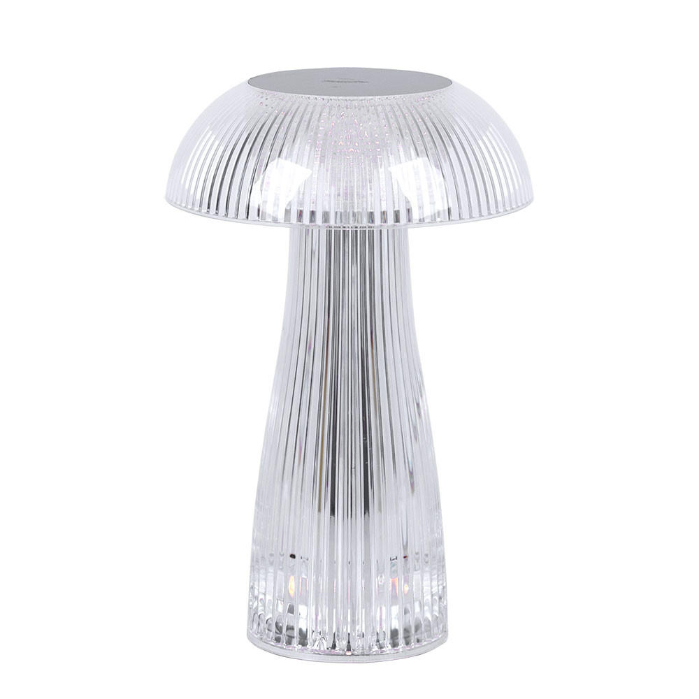 LED TISCHLEUCHTE Metall Silber - Silberfarben, Kunststoff (25/25/25cm) - Globo Lighting