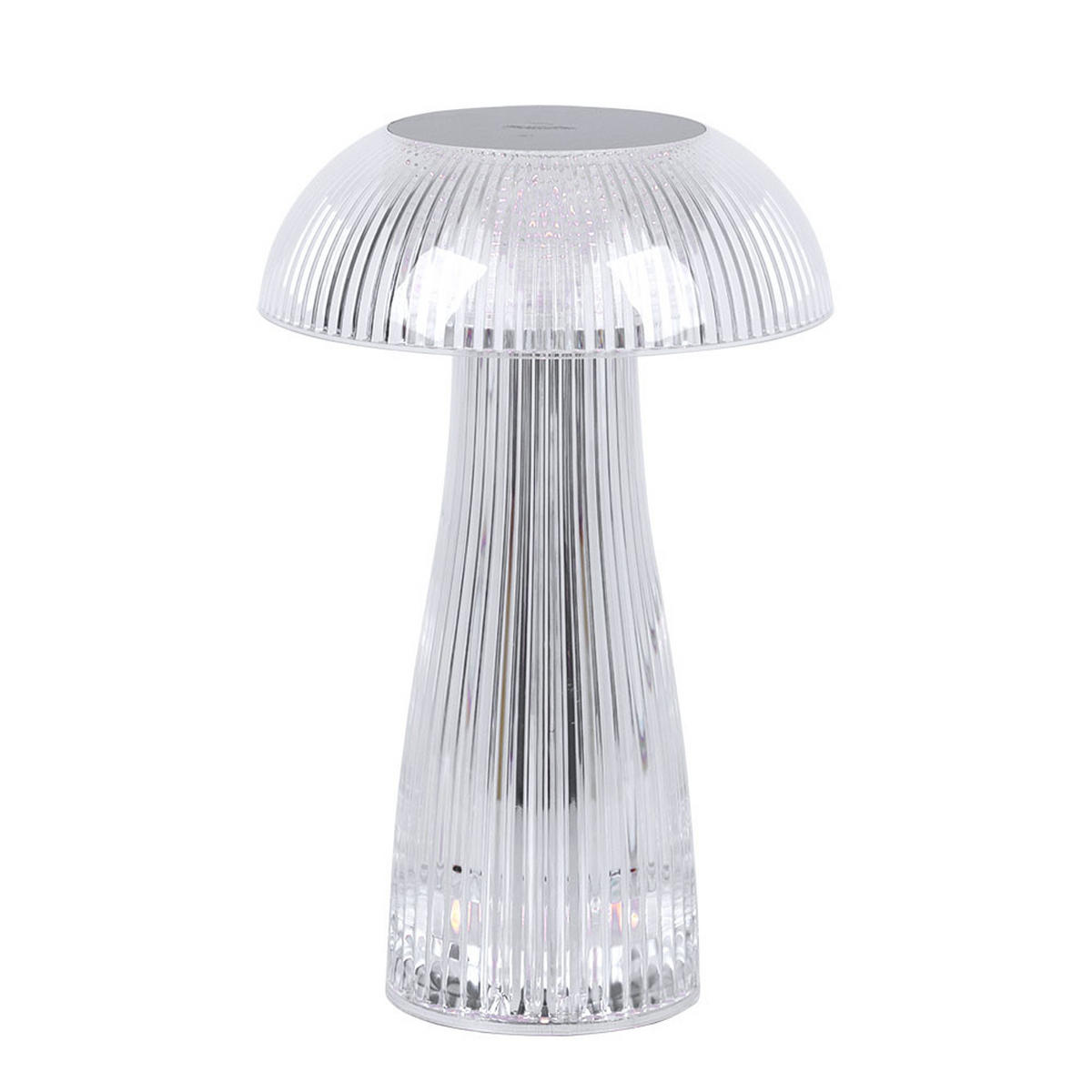 LED TISCHLEUCHTE Metall Silber - Silberfarben, Kunststoff (25/25/25cm) - Globo Lighting