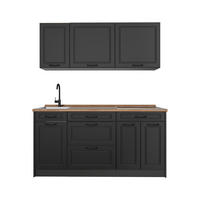 SAMOSTATNÁ KUCHYŇA R-Line, Antracitový vidiecky dom/antracitová, 160 cm Goldkraft tammi työtaso - antracitová, kompozitné drevo (160/81.6/60cm) - Vicco