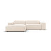 MODULARES-ECKSOFA links Jodie aus Samt leichtes beige 3 Sitzplätze - Beige, Textil (166/224cm) - Micadoni
