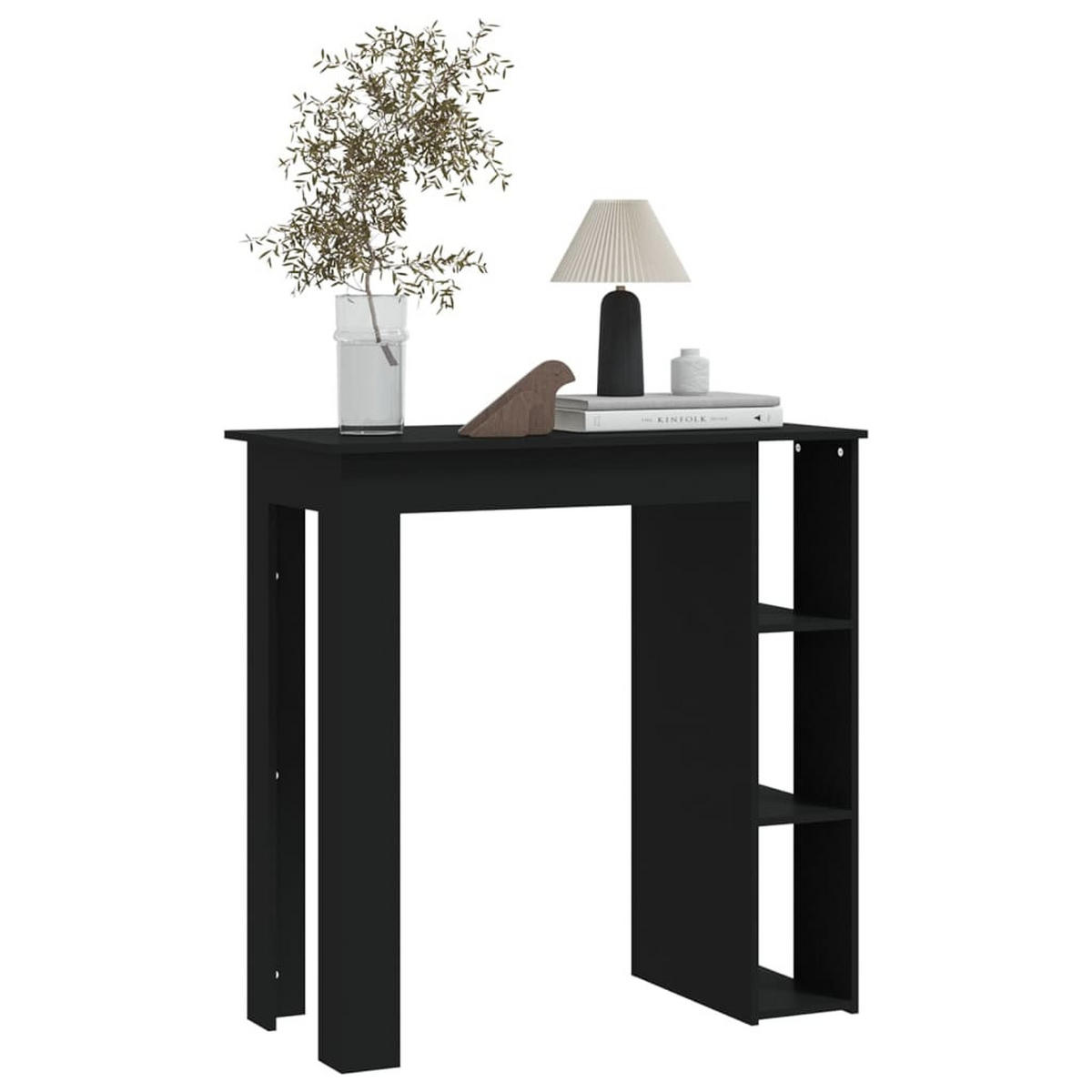 BARTISCH Moderner 102/50/103,5 cm aus Holzwerkstoff Schwarz mit Regal - Schwarz, Holz (50/102/103.5cm) - vidaXL