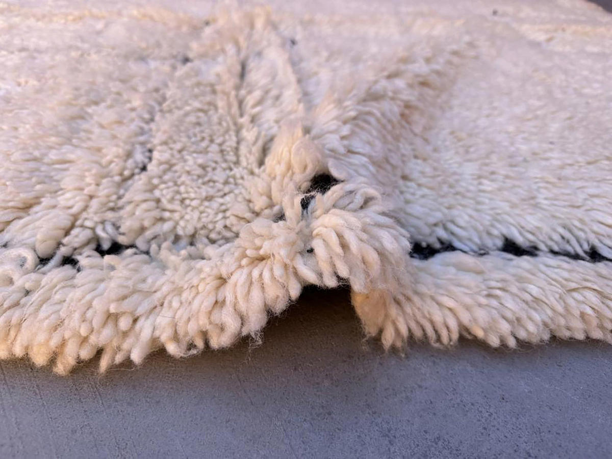 BERBERTEPPICH aus reiner Wolle 148x 200 cm - Beige, Naturmaterialien (148/200cm) - AFK Living