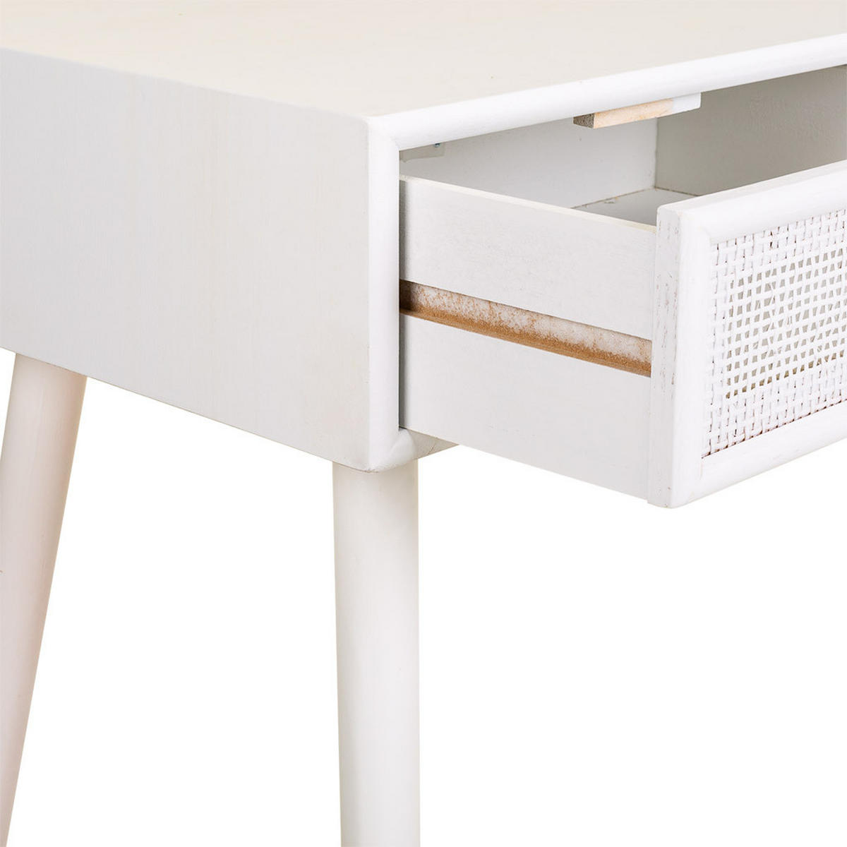KONSOLENTISCH aus Holz und Gitter, weiß, 120x42x79cm - Weiß, Holz (42/120/79cm) - Wanderlust