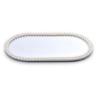 DEKOTABLETT Margot Perle 31/15/2 cm Glas - Perlmutt, Glas (2cm) - Mondex