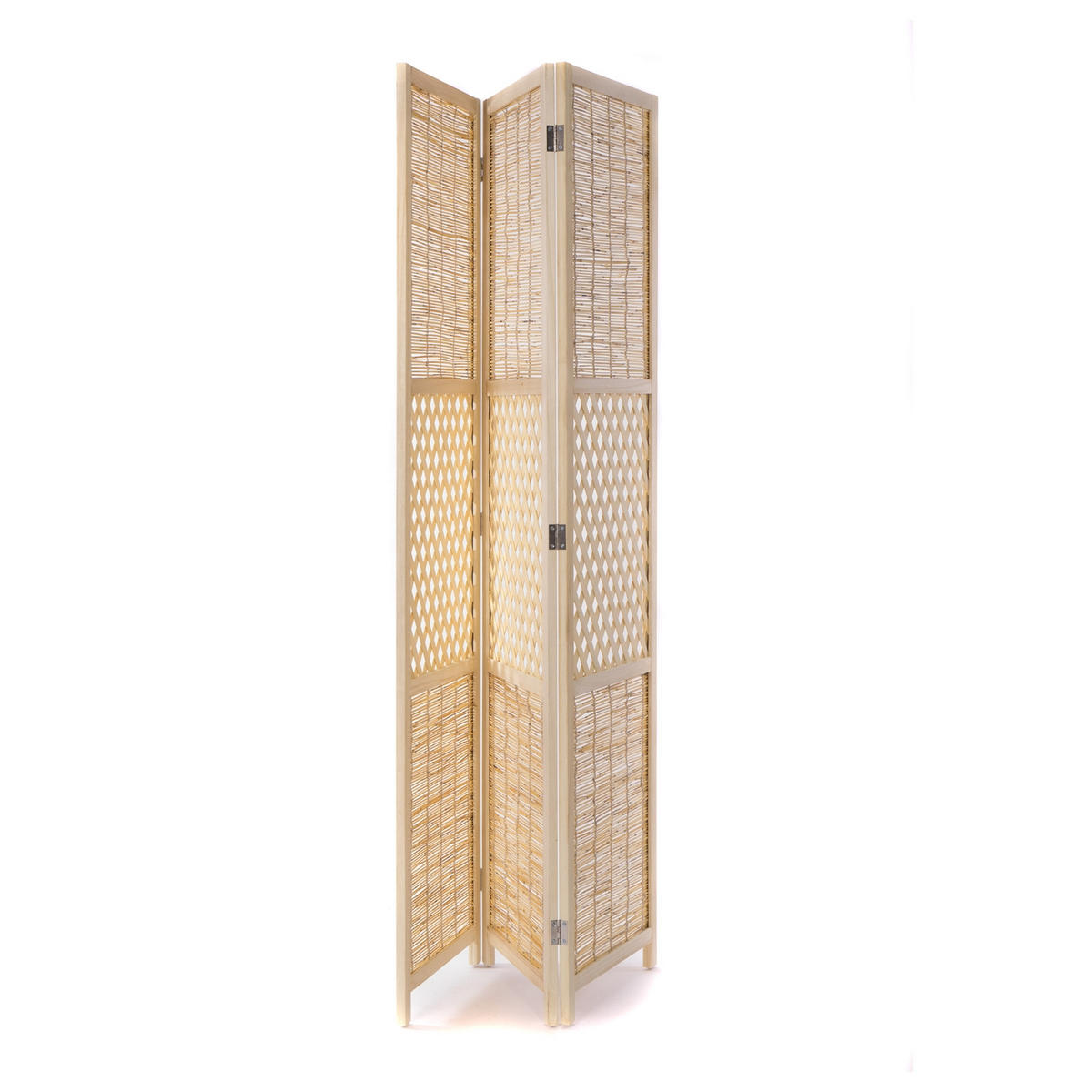 RAUMTEILER Ambiente 3-tlg. Bambus natur - Naturfarben, Holz (120/170/4cm) - CREEDWOOD