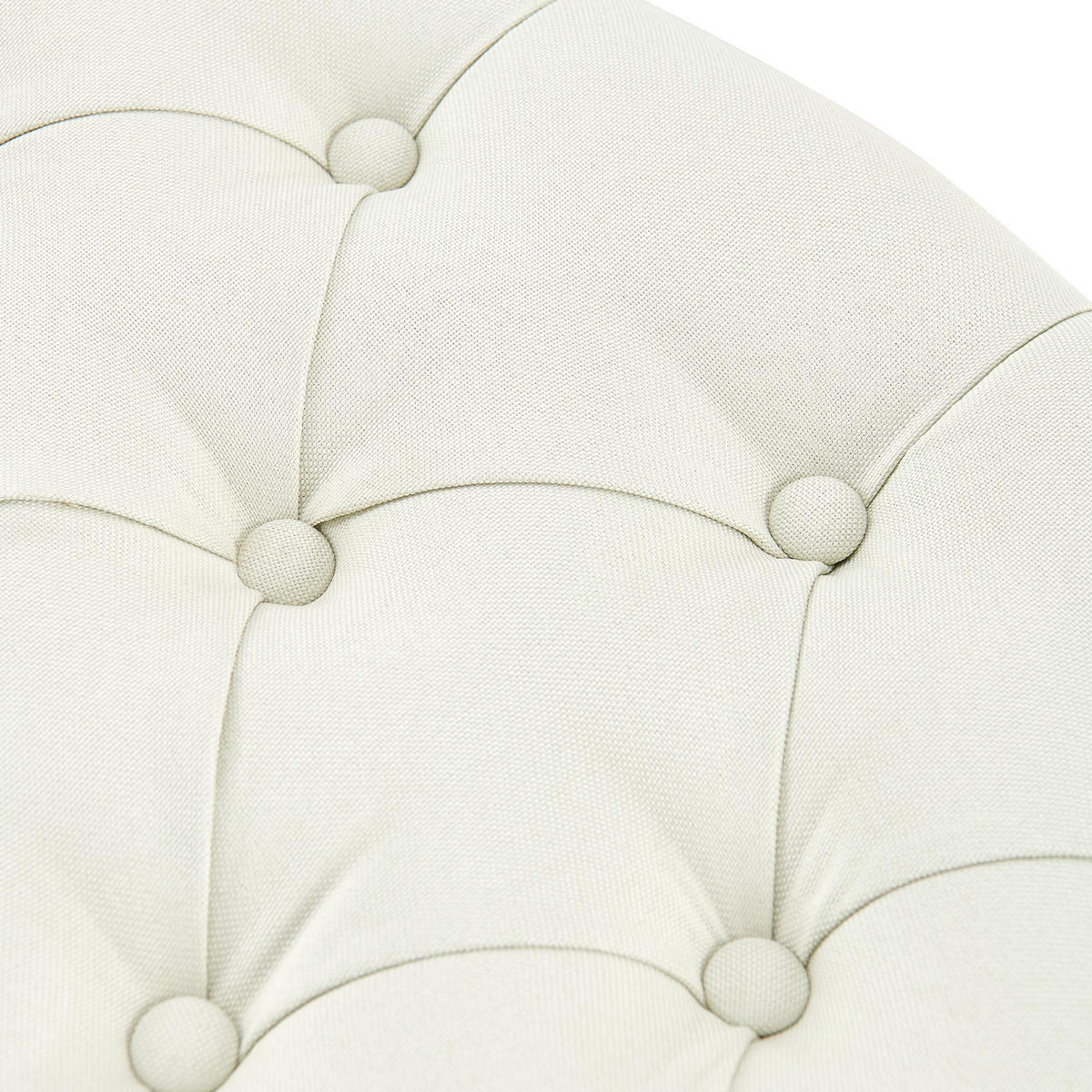 SITZBANK 100/38 cm Stoff Creme - Creme/Schwarz, Textil/Metall (100/46/38cm) - CLP