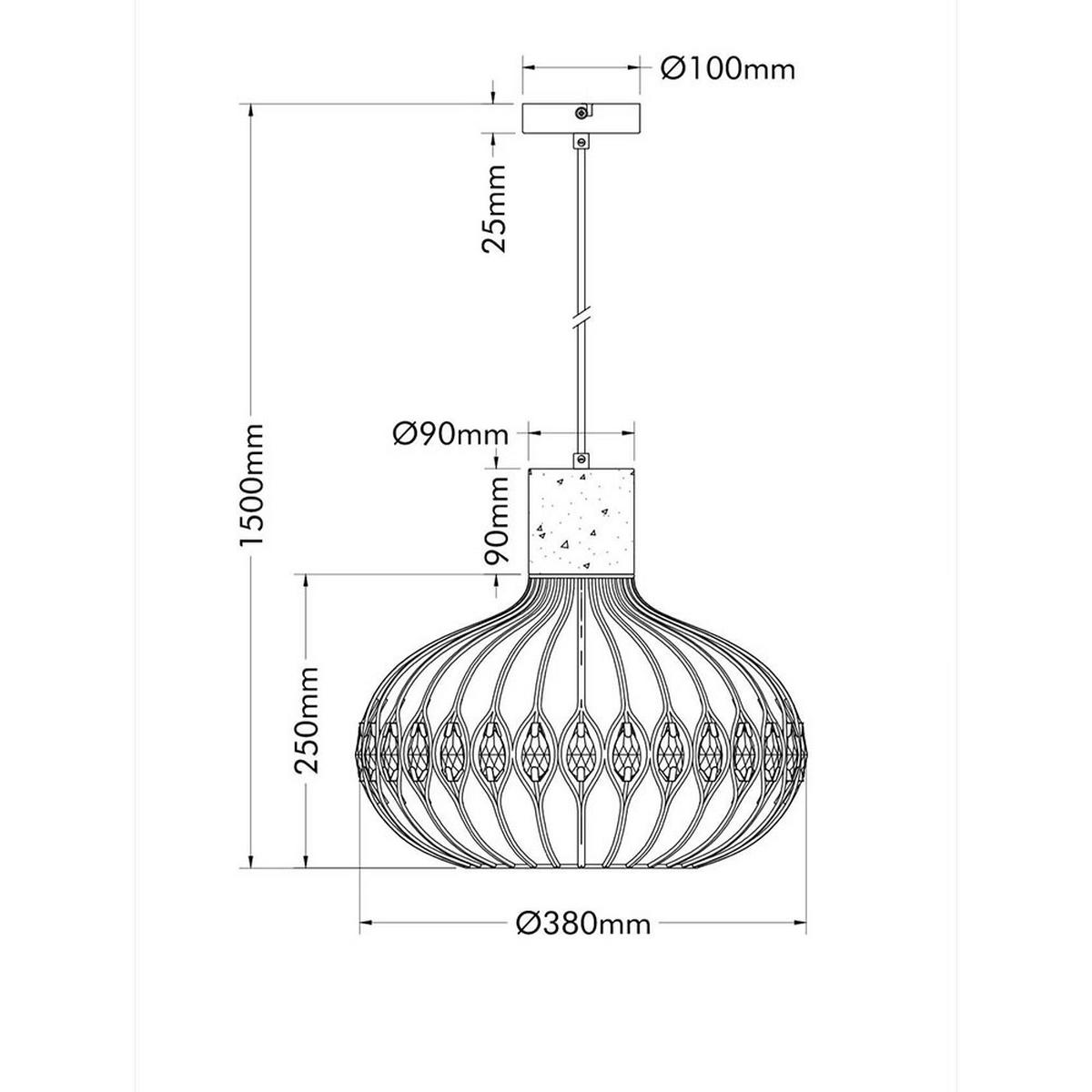 LED PENDELLEUCHTE Travertin Schwarz höhenverstellbar - Schwarz, Metall (38/38/150cm) - Globo Lighting