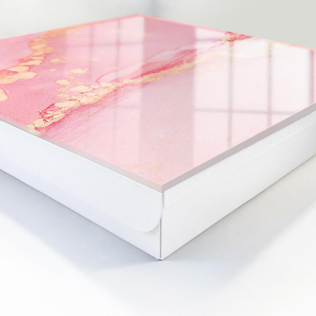 SCHLÜSSELBOX Weiß 30x30 cm – Türöffnung nach rechts - Rosa Traum - Pink, Metall (30/30/5cm) - TULUP