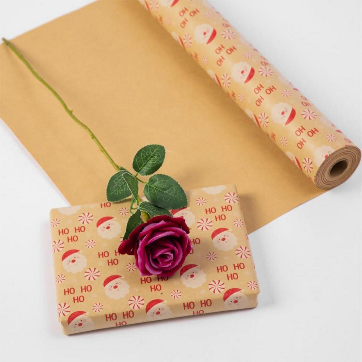 GESCHENKPAPIERROLLE Weihnachtsmann 43 cm x 20 m - Multicolor, Papier (43/20/43cm)