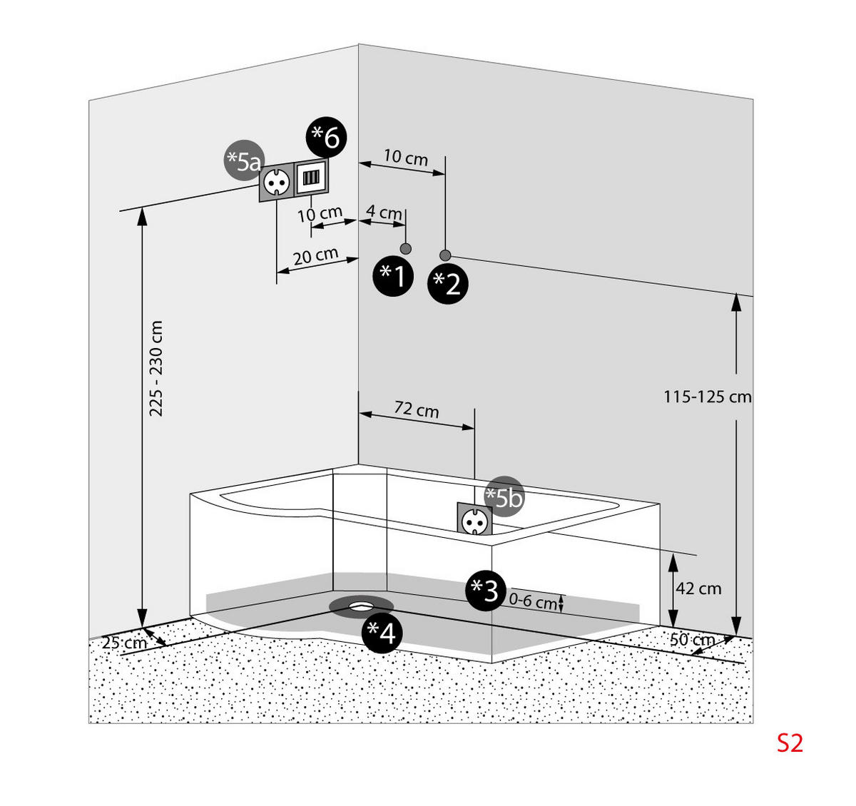 WHIRLPOOL Wanne Duschkabine sw K55-R31-WP-EC 100x1 - Schwarz, Glas/Kunststoff (170/220/98cm) - AcquaVapore by Sandra Jentho