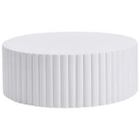 COUCHTISCH 117/117 cm Weiß Pozza - Weiß, Keramik (117/117/42cm) - Beliani