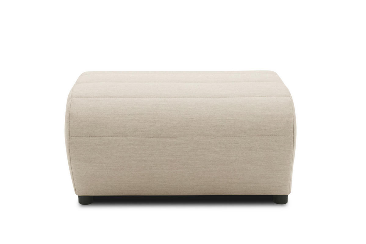 GARTENLOUNGE-HOCKER Boudicca 73x40x63 mit Outdoorbezug in taupe - Taupe, Kunststoff (73/40/63cm) - 58aufmkessel