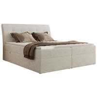 BOXBETT DAGOS 180/200 - Creme Schenille glatt - H4 - Topper T25 - Creme, Textil (180/200cm) - MKS