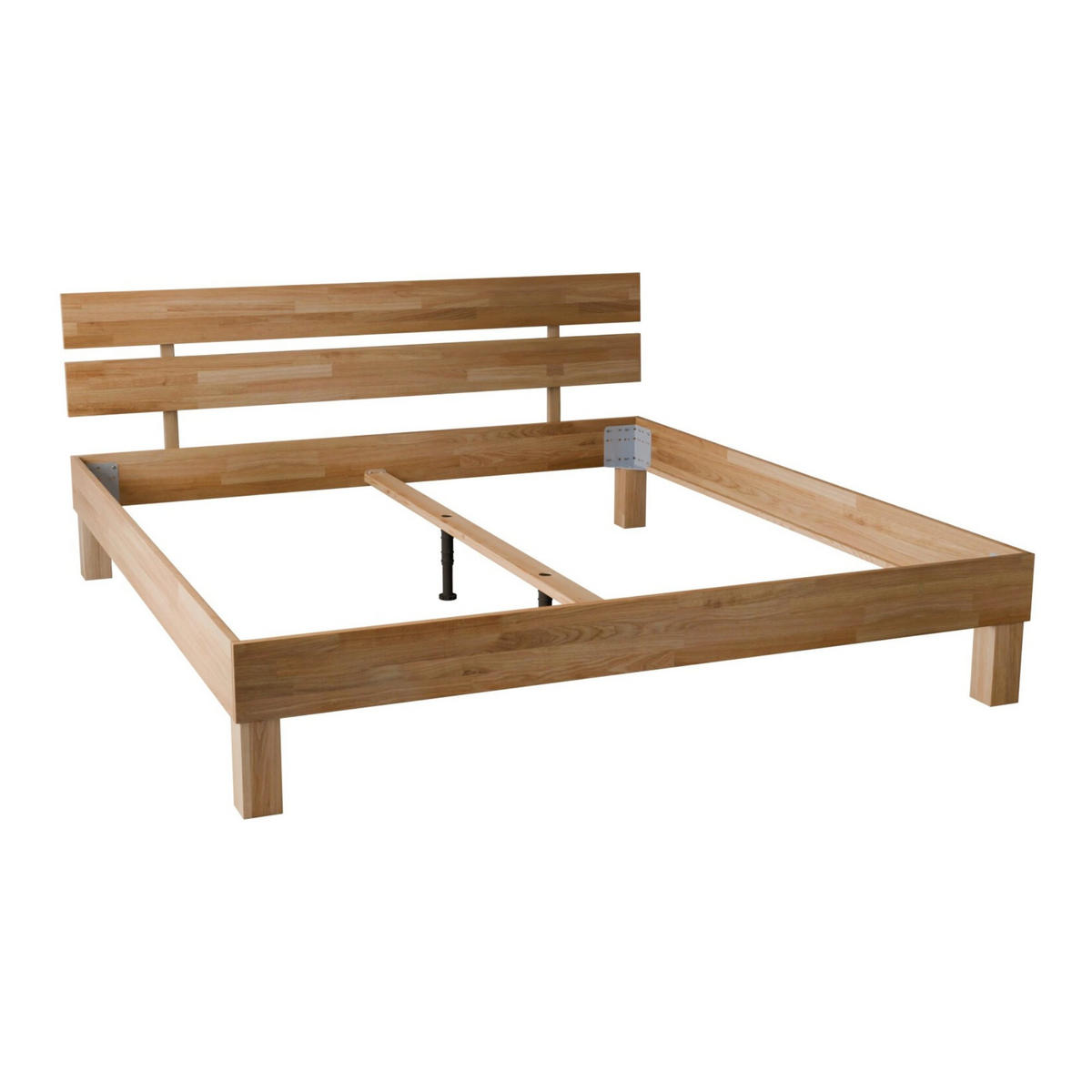BETT 180/220 cm aus Wildeiche - Braun, Holz (180/220cm) - MeinMassivholz