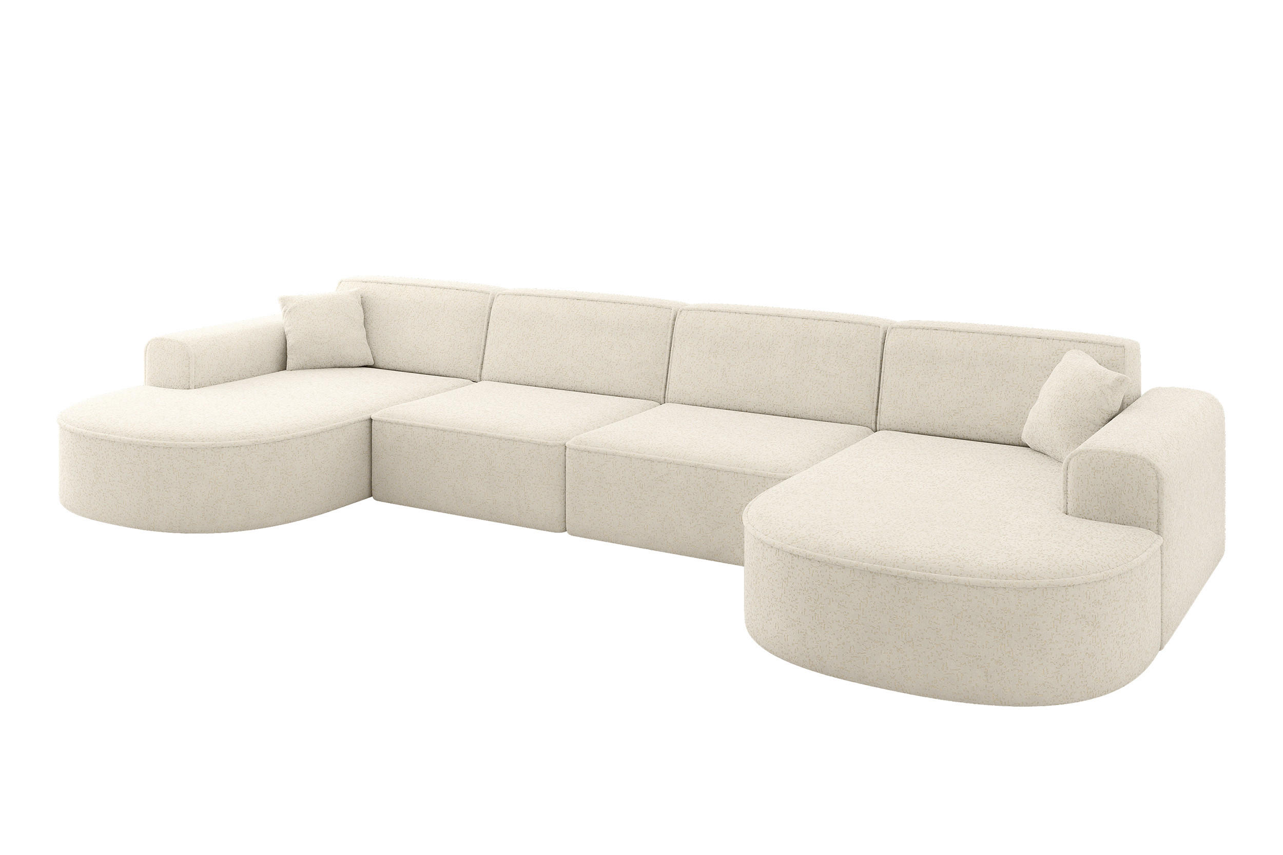 ALTDECOR SEDACÍ SOUPRAVA MARI-U2 – 388 x 171 x 79 cm, krémová, Tissu