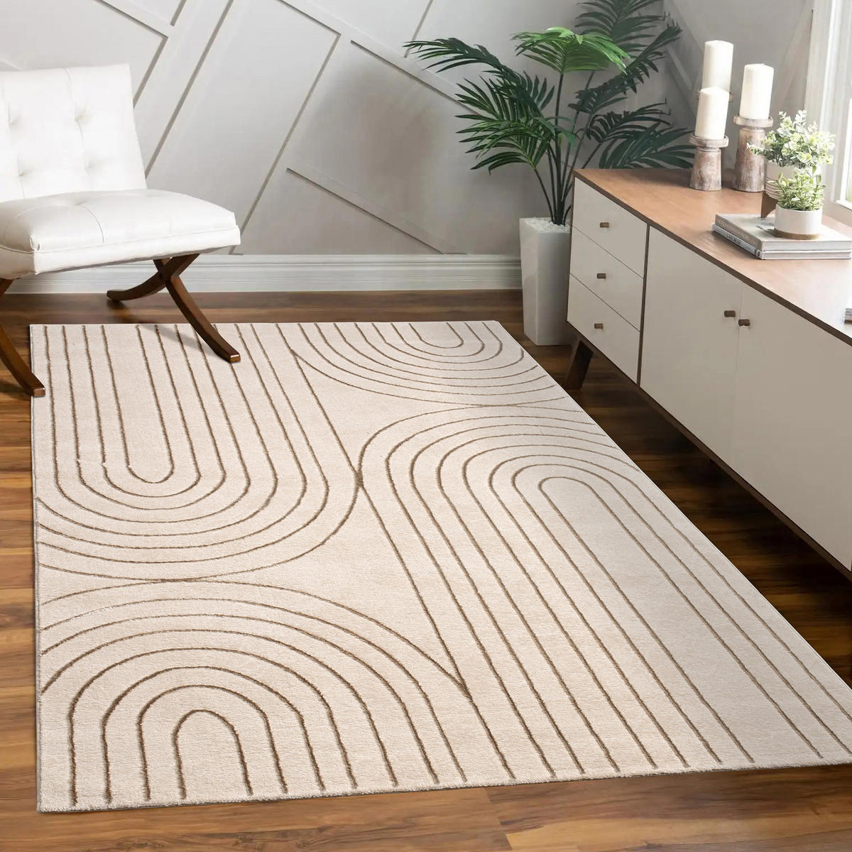 KURZFLORTEPPICH 80/150 cm Tuana 215 - Creme, Textil (80/150cm) - Paco Home