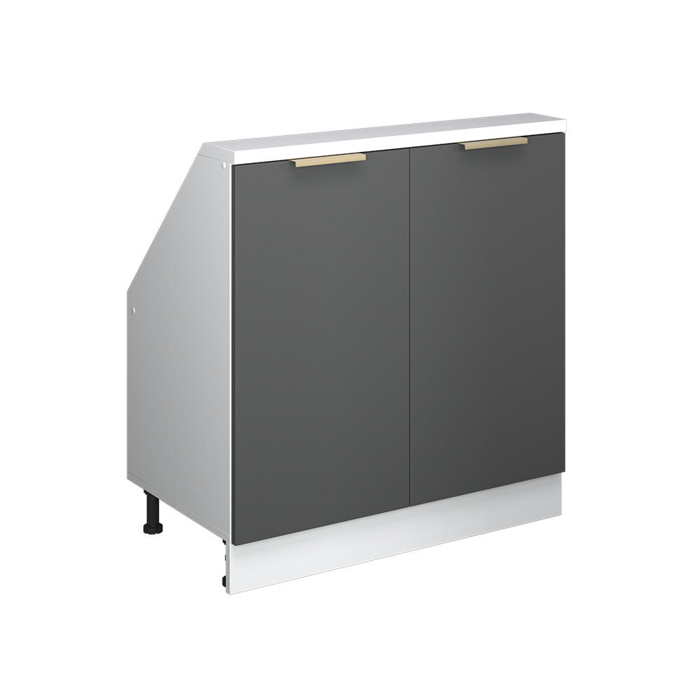 Vicco ŠIKMÁ SKŘÍŇ Rion Antracitově zlatý 80 x 81.6 cm se 2 dvířky