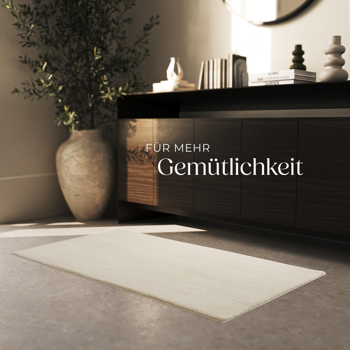 KURZFLORTEPPICH Soft Zone,rutschfeste Unterseite,beige - Beige, Textil (150/80cm) - tectake