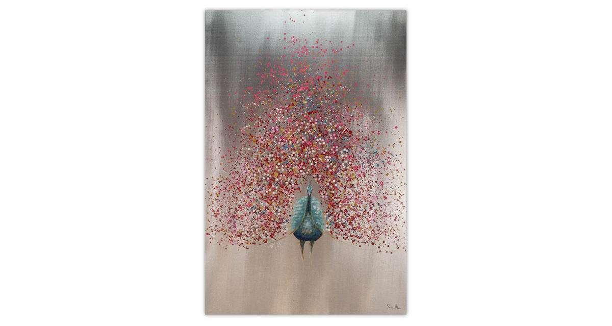 ACRYLBILD HANDGEMALT 80/120 cm - Pink, Holz/Textil (80/120cm) - KUNSTLOFT