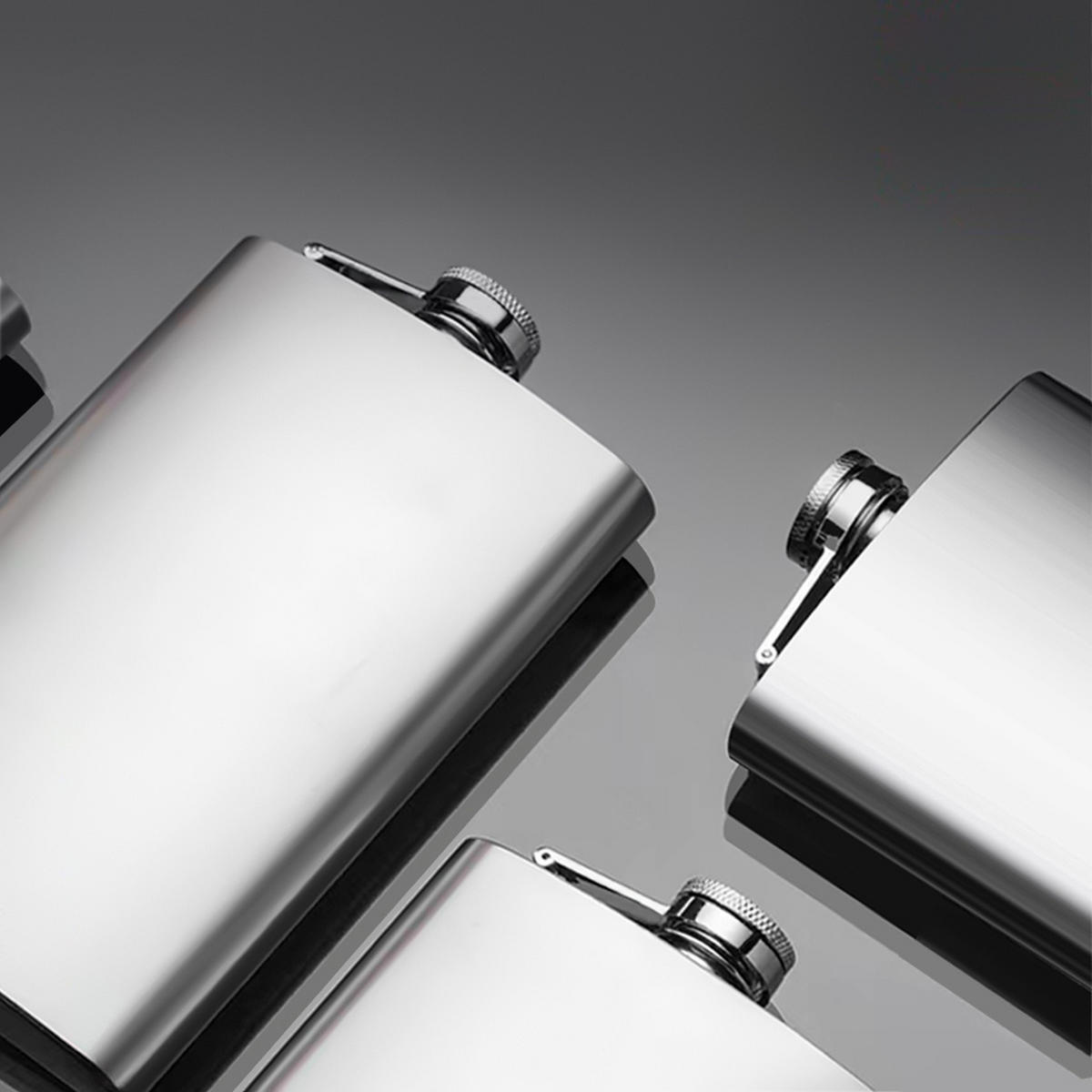 FLACHMANN 250 ml - Silberfarben, Metall (2.2/13.9/9.3cm) - Intirilife