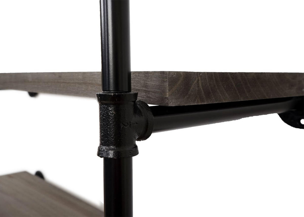 STANDREGAL Grau, Braun - Braun/Grau, Holz (80/165/28cm) - MCW