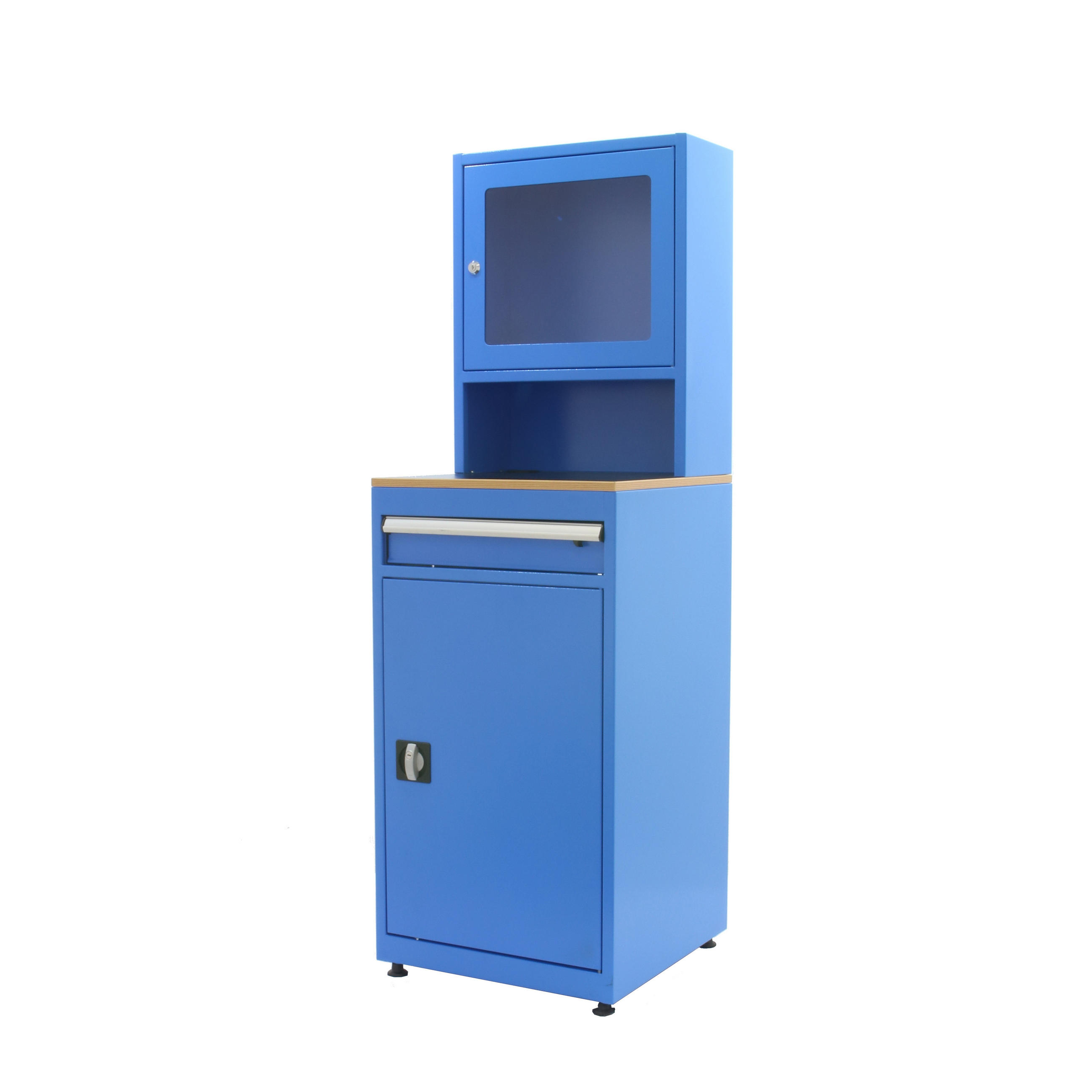 Proregal Industrie-Pc-Schrank Blau 56x170x57 cm