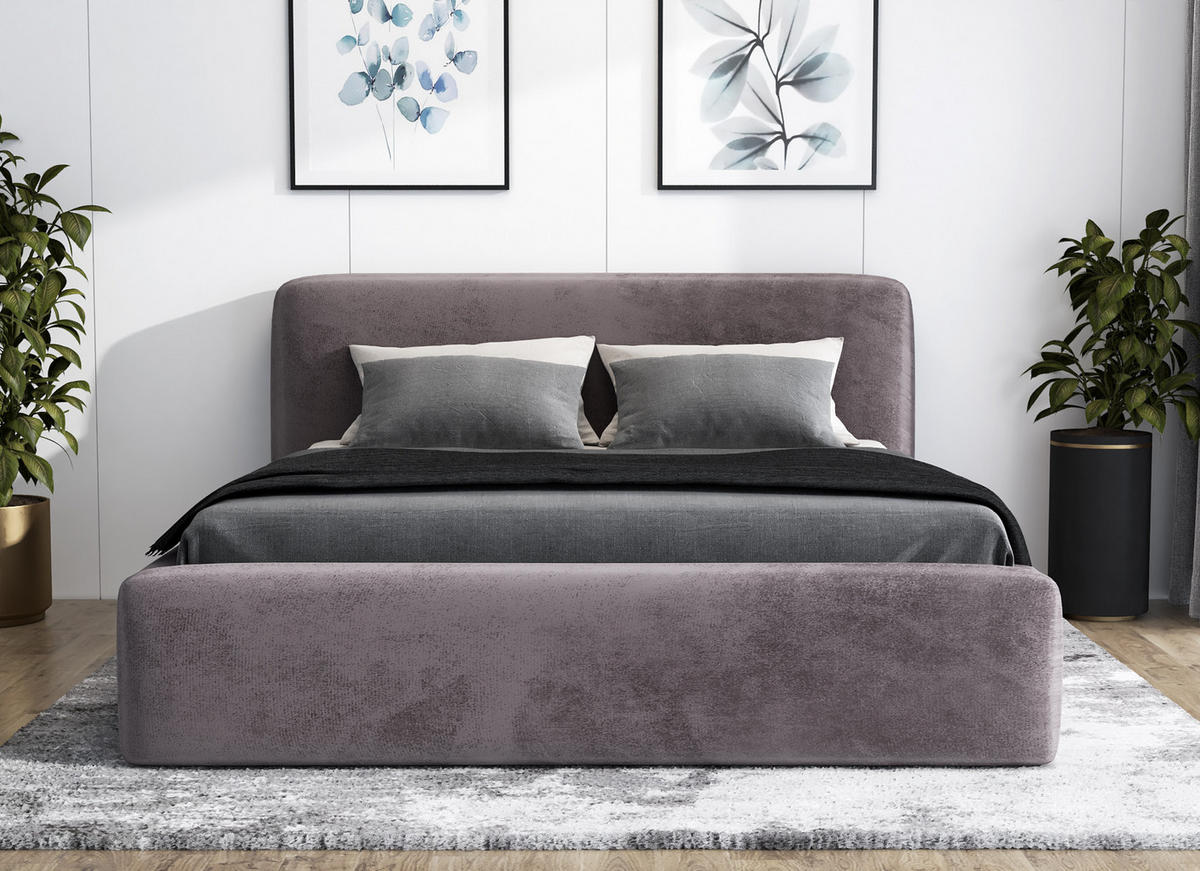 POLSTERBETT LUMO 140x200 Grau - Grau, Textil (140/200cm) - A&J MöbelLand