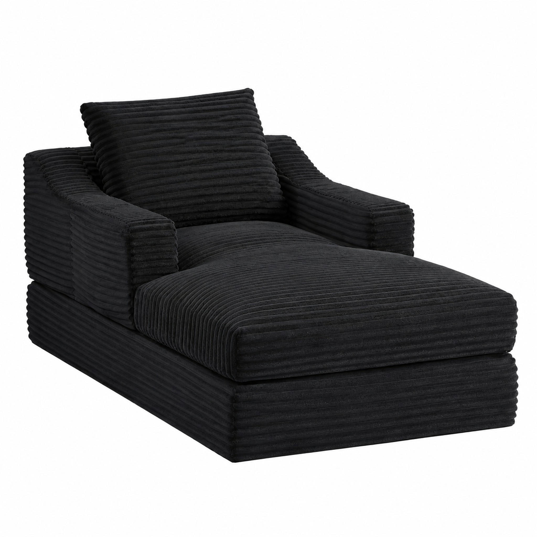 Meubliv Loungesessel Schwarz 162x68x100 cm