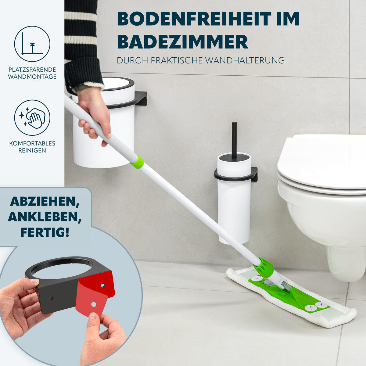 WC-GARNITUR SAVONA, weiß, Kunststoff - Weiß, Kunststoff (12/36.5/13cm) - bremermann