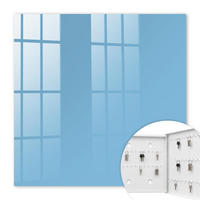SCHLÜSSELBOX Weiß 30x30 cm – Türöffnung nach rechts - Blaue Farbe - Blau, Metall (30/30/5cm) - TULUP