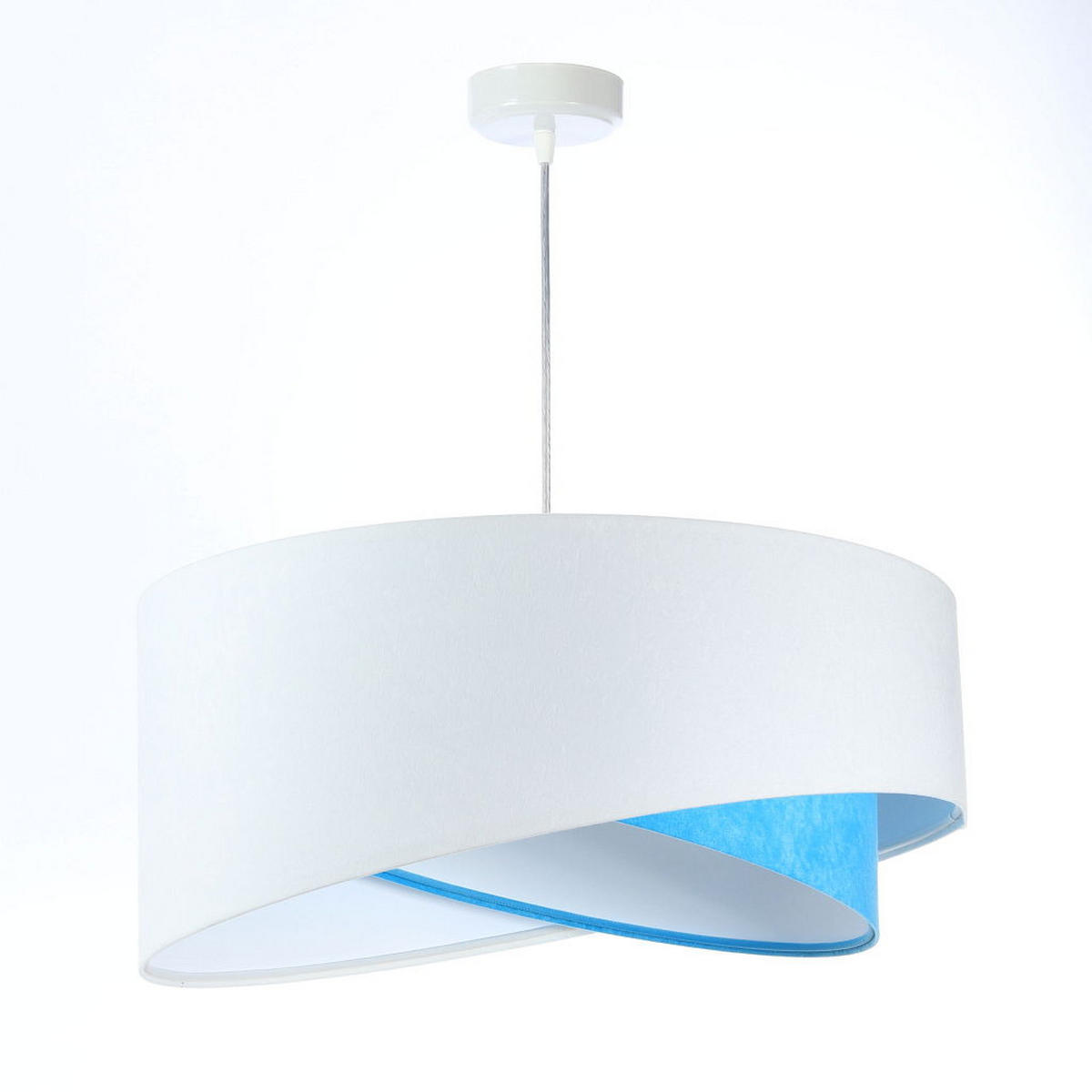 HÄNGELEUCHTE Blau 50/23 cm - Weiß, Kunststoff (50/1.3/23cm) - ONZENO