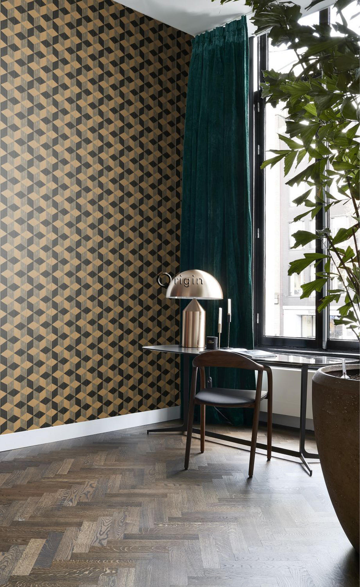 XXL-VLIESTAPETE 3D Grasmuster 50 x 900 cm - Braun, Papier (50/900cm) - Origin Wallcoverings