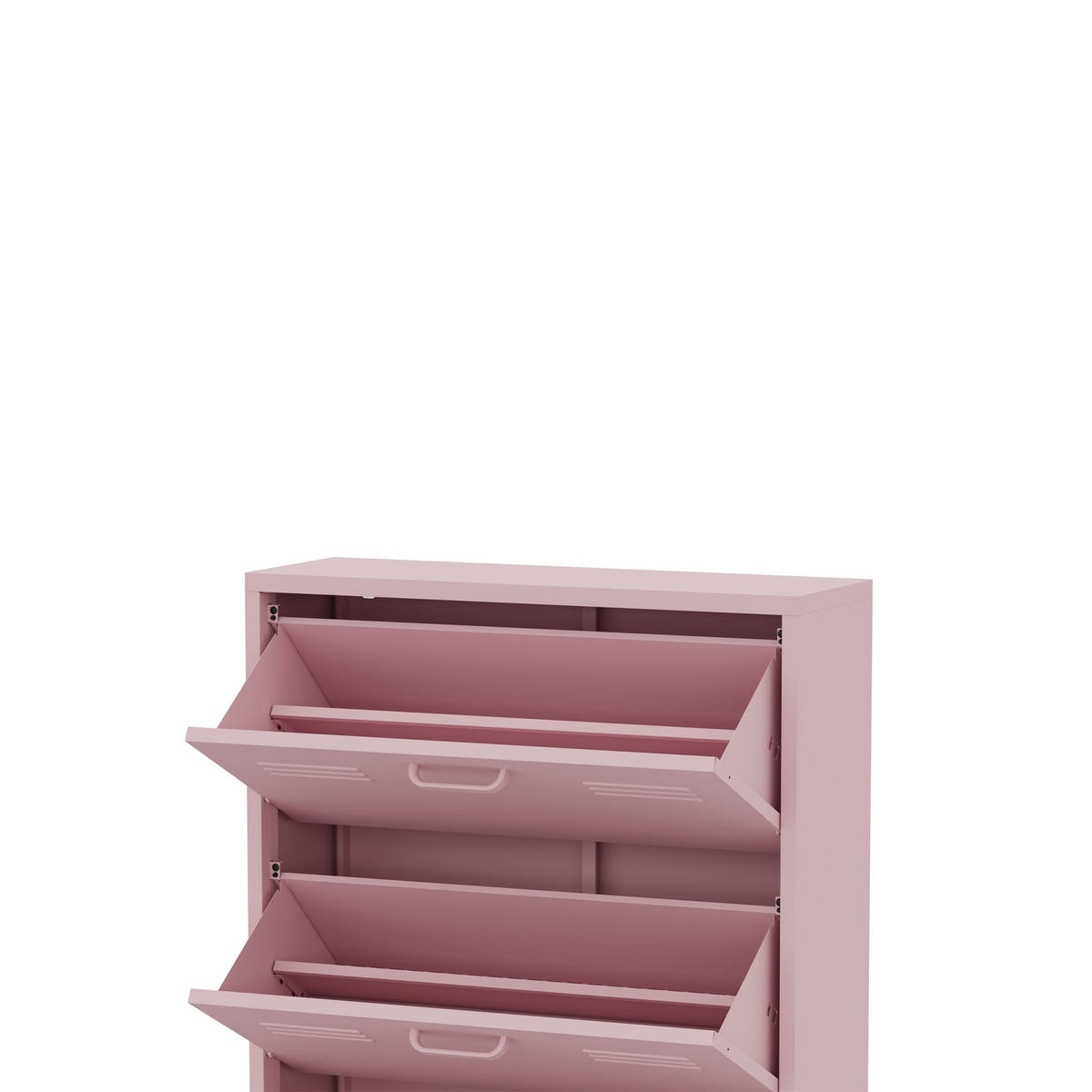 SCHUHSCHRANK 3 Türen Rosa 80/26/125 - Pink, Metall (80/125/26cm) - Mobili Rebecca