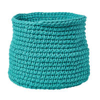 AUFBEWAHRUNGSKORB Baumwolle 42/37 cm - Petrol, Textil (42/42/37cm) - Homescapes