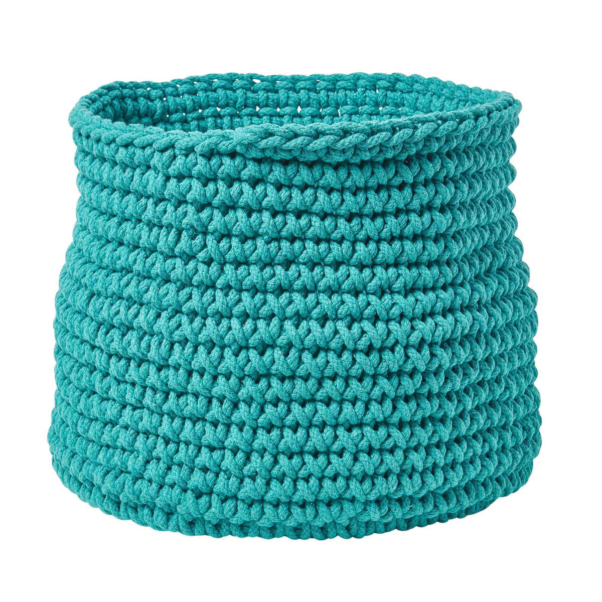 AUFBEWAHRUNGSKORB Baumwolle 42/37 cm - Petrol, Textil (42/42/37cm) - Homescapes