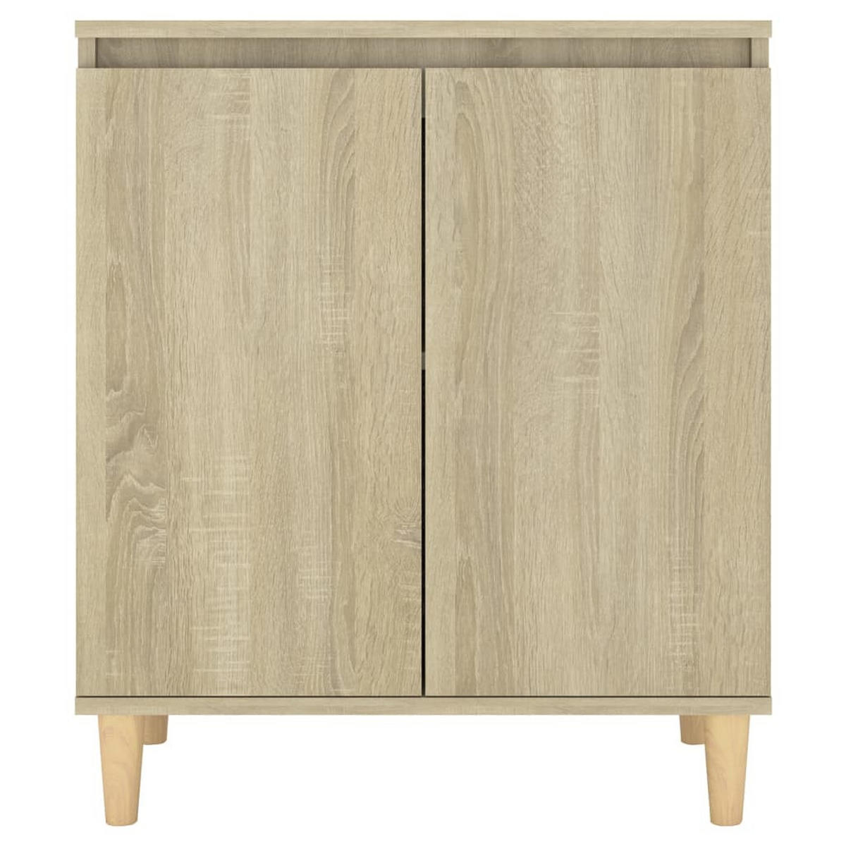 SIDEBOARD mit Massivholz-Beinen 60/35/70 cm aus Holzwerkstoff Sonoma-Eiche Dekor - Sonoma Eiche, Holz (60/70/35cm) - vidaXL