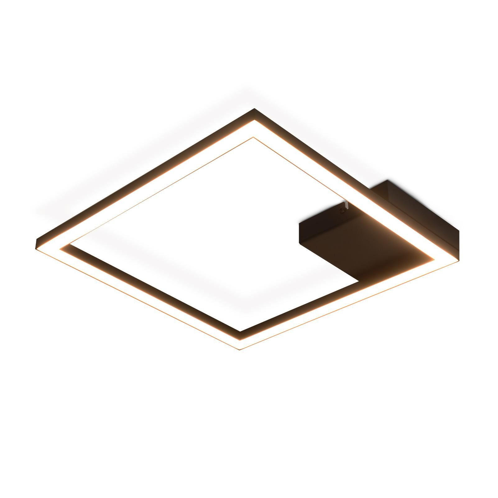 LED-DECKENLEUCHTE Eisenach 29.4/29.4/3.8 cm - Schwarz, Metall (29.4/29.4/3.8cm) - Nettlife