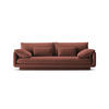 SOFA Torino aus Samt cuoio 3 Sitzplätze - Kastanienfarben, Textil (103/83/220cm) - Micadoni