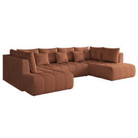 WOHNLANDSCHAFT STONE mit Schlaffunktion und Bettkasten, Stoff Braun - Braun, Kunststoff/Textil (350/91/190cm) - Idohome