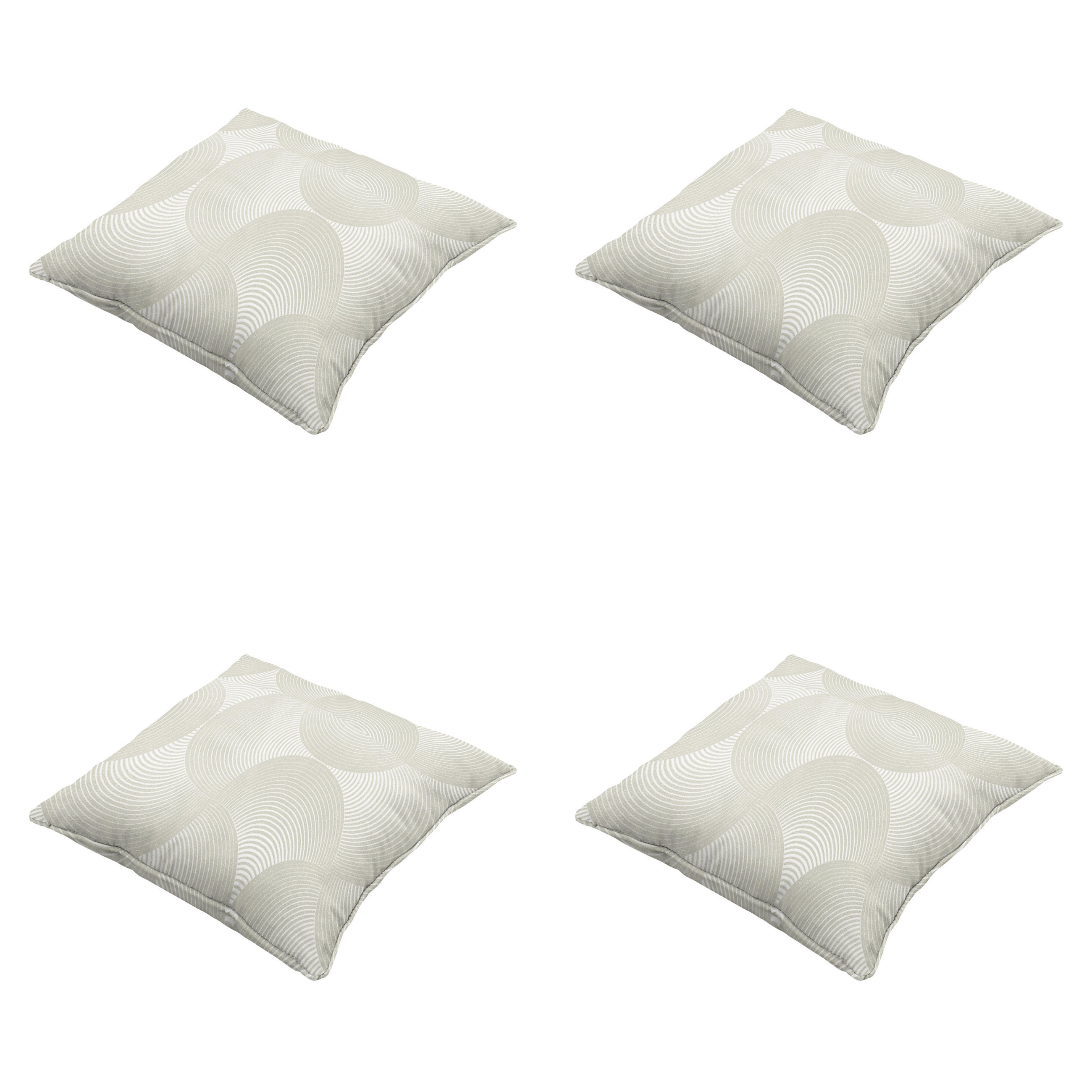 DEKORATIONSKISSEN Napels - Beige - 50/50/10 cm - 4er-Set - Beige, Textil (50/50cm) - Madison