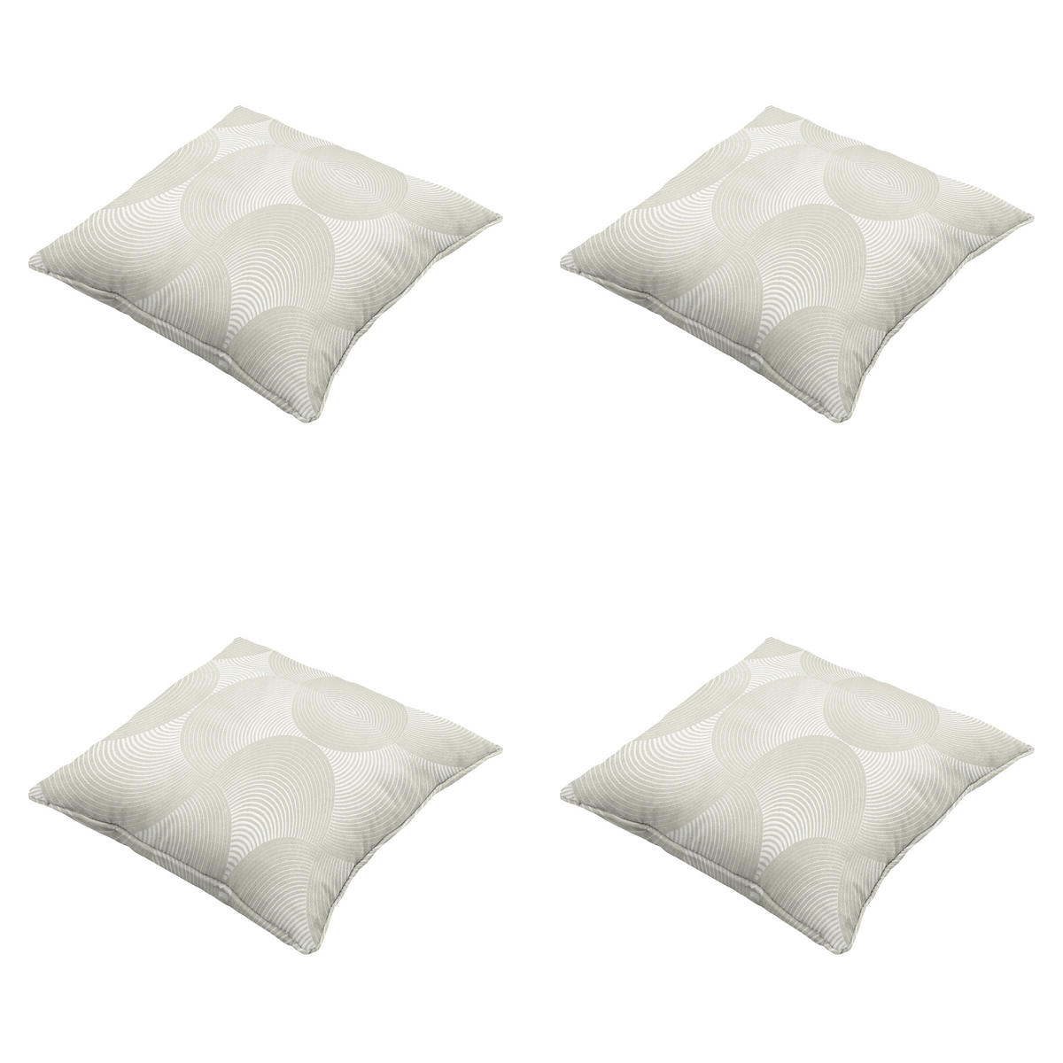 DEKORATIONSKISSEN Napels - Beige - 50/50/10 cm - 4er-Set - Beige, Textil (50/50cm) - Madison