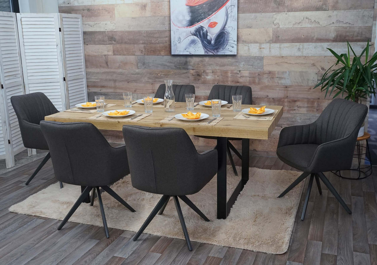 ESSZIMMERSTUHL Braun 6er-Set - Braun, Textil (58/87/62cm) - MCW