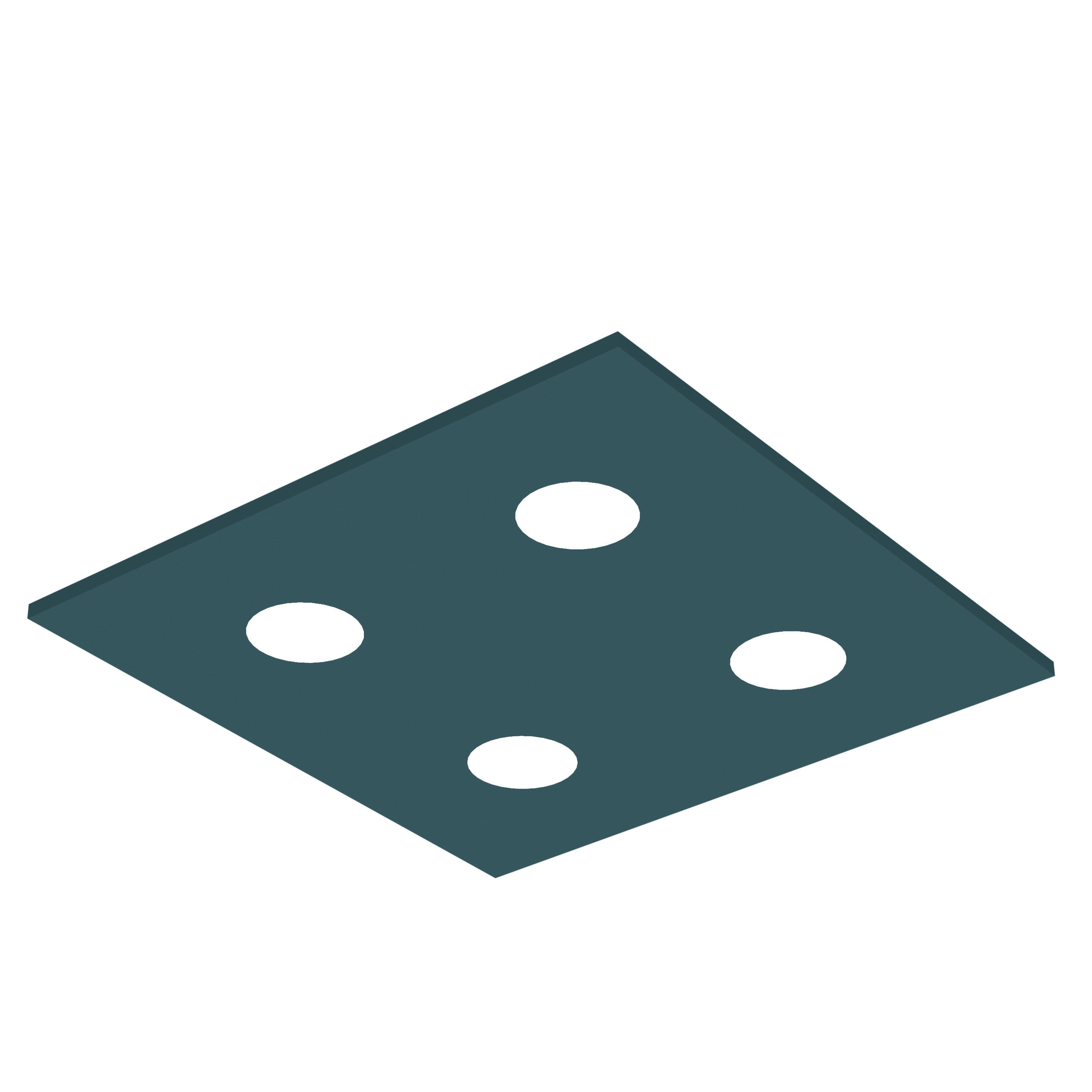 DECKENLEUCHTE - Blau, Metall (40/40/4cm) - Lumicom