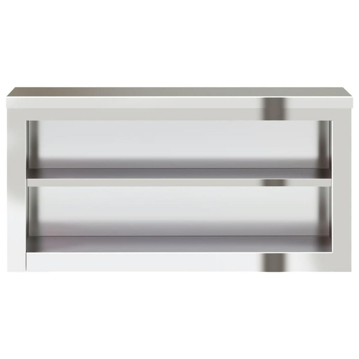 KÜCHEN-WANDSCHRANK Mit Ablage Edelstahl - Silberfarben, Metall (40/46/92cm) - vidaXL